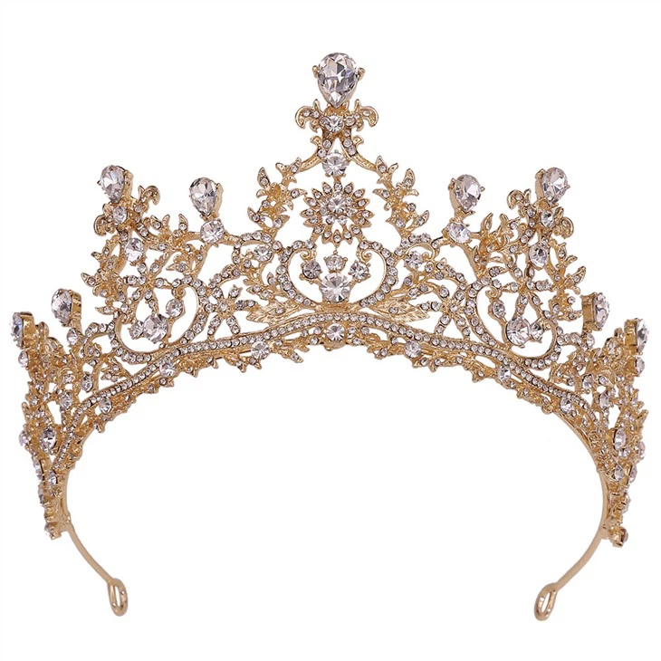 لوازم جانبی مو فلزی هدبند عروس تاج عروس زیرکون تاج